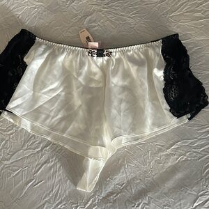 Victoria's Secret White and Black Lace Panties